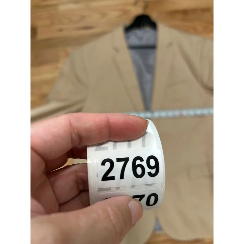 Express Slim Fit Cotton Blazer Mens 46R Tan Stretch Preppy Gingham Lining Jacket